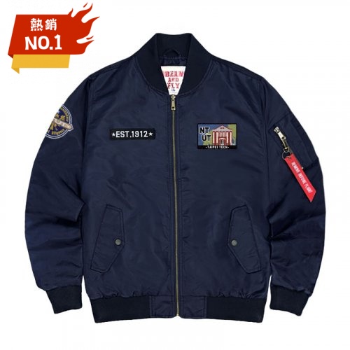 NTUT FORCE MA-1飛行夾克2.0新紅樓款_海軍藍