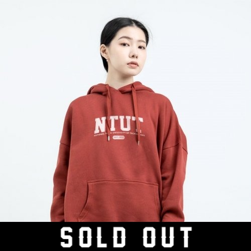 NTUT經典學院風帽T_磚紅(已完售)