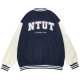NTUT美式經典棒球外套_靜謐藍