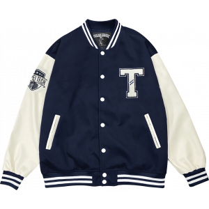 NTUT美式經典棒球外套_靜謐藍