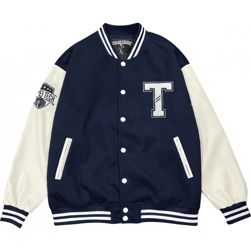 NTUT美式經典棒球外套_靜謐藍