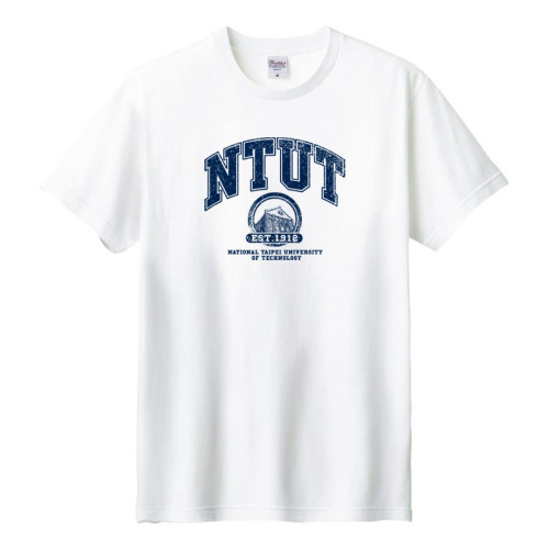 NTUT紅樓學院風純棉短T_白