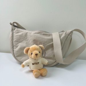 NTUT帽T小熊掛飾鑰匙圈_奶油米