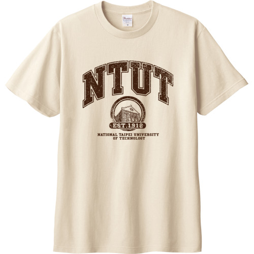 NTUT紅樓學院風純棉短T_奶茶
