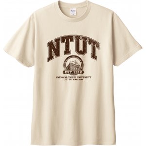 NTUT紅樓學院風純棉短T_奶茶