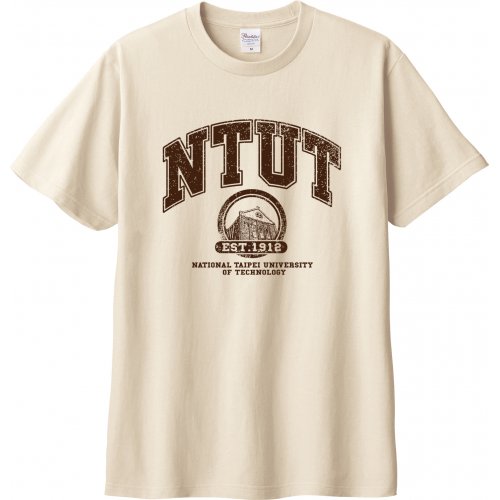 NTUT紅樓學院風純棉短T_奶茶