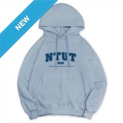 【預購至10/30，11/20陸續出貨】NTUT冬日輕甜系落肩帽T_冰霜藍