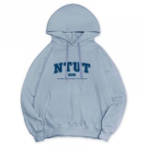 【少量現貨,售完不補】NTUT冬日輕甜系落肩帽T_冰霜藍