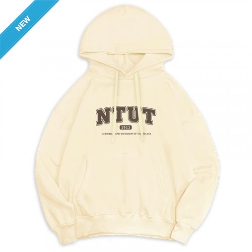 【預購至11/3，11/17陸續出貨】NTUT冬日輕甜系落肩帽T_奶霜白