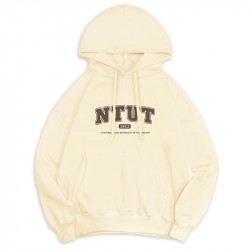【少量現貨，售完不補】NTUT冬日輕甜系落肩帽T_奶霜白