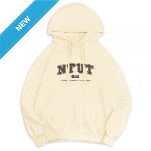【少量現貨,售完不補】NTUT冬日輕甜系落肩帽T_奶霜白