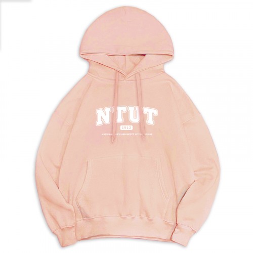 【少量現貨，售完不補】NTUT冬日輕甜系落肩帽T_微糖粉