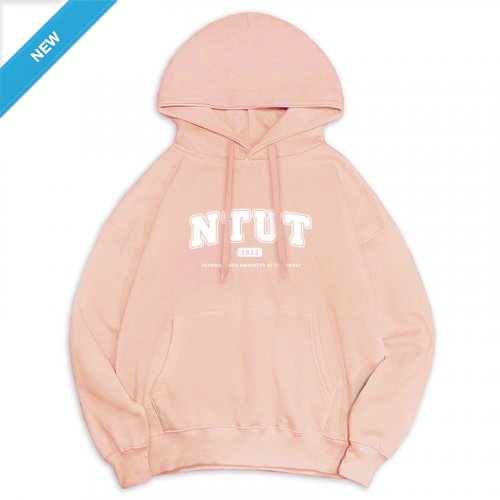 【預購至11/3，11/17陸續出貨】NTUT冬日輕甜系落肩帽T_微糖粉