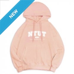 【預購至9/26，10/20陸續出貨】NTUT冬日輕甜系落肩帽T_微糖粉