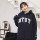 【2025新品上市】NTUT立體毛巾繡落肩帽T_經典藍
