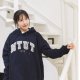 【2025新品上市】NTUT立體毛巾繡落肩帽T_經典藍