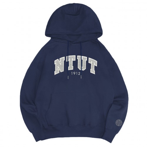 NTUT立體毛巾繡落肩帽T_經典藍 NTUT立體毛巾繡落肩帽T_經典藍