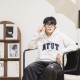 NTUT立體毛巾繡落肩帽T_麻花白 NTUT立體毛巾繡落肩帽T_麻花白