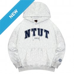 【2025新品上市】NTUT立體毛巾繡落肩帽T_麻花白