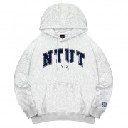 NTUT立體毛巾繡落肩帽T_麻花白