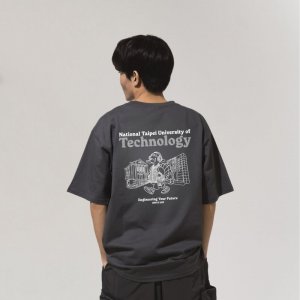 【2025北科校慶11/1現場首賣】NTUT校園日常圖鑑寬版短T_暗夜灰