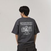 【2025北科校慶11/1現場首賣】NTUT校園日常圖鑑寬版短T_暗夜灰