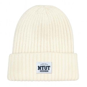 【2025新品上市】NTUT經典織標QQ毛帽_米白
