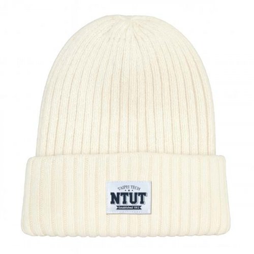 【2025新品上市】NTUT經典織標QQ毛帽_米白