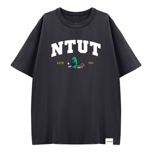 【好評加開，9月即將登場敬請期待】NTUT遇見JOGUMAN寬版純棉短T_暗夜灰