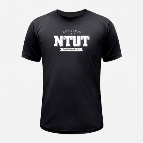 NTUT經典款超細纖維排汗短T_黑