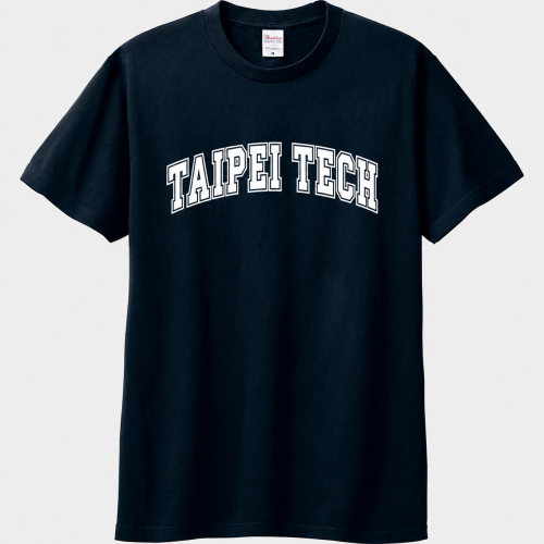 TAIPEI TECH經典字框純棉短T_深藍